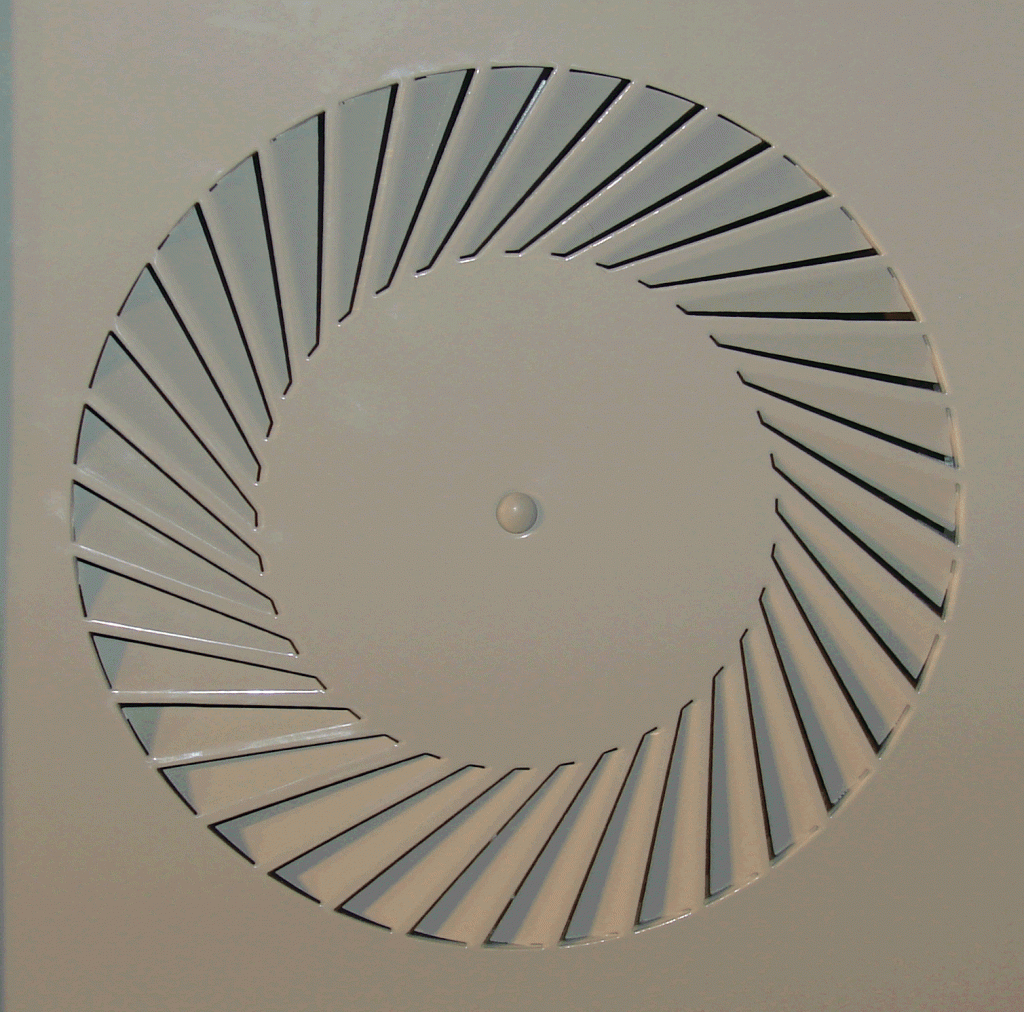 Fixed blade swirl diffusers